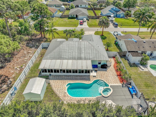 birds eye view of property featuring a residential view