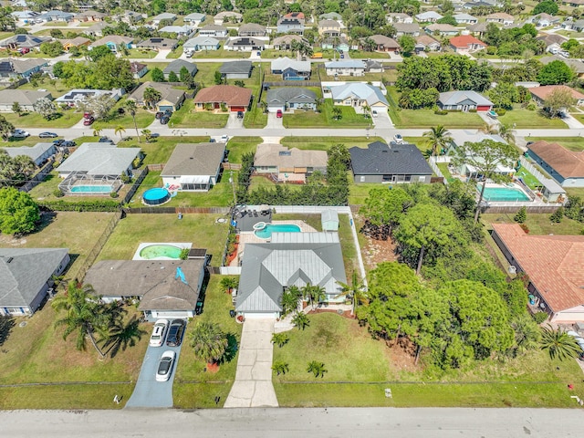 bird's eye view featuring a residential view