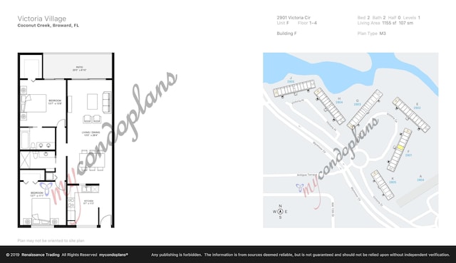 2901 Victoria Cir Unit F2, Coconut Creek, FL 33066 - map / location of property area