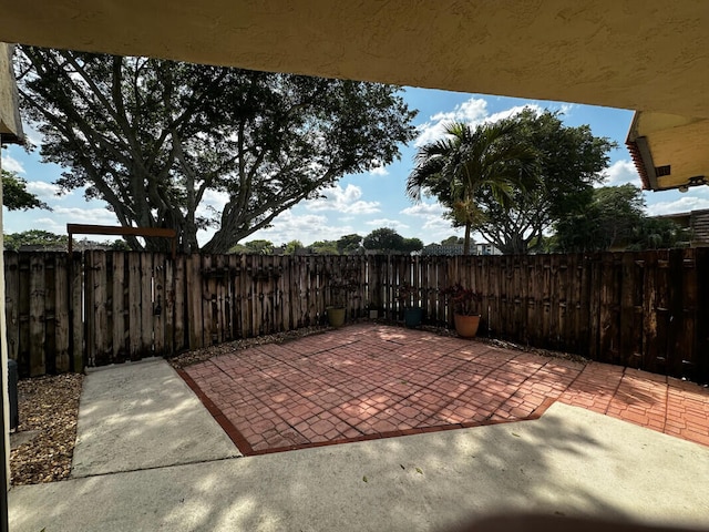 view of patio with fence private yard