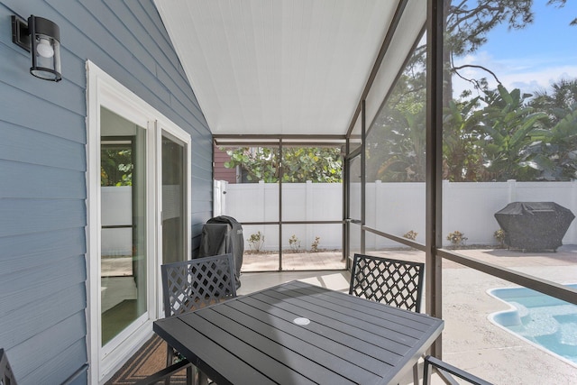 sunroom with a healthy amount of sunlight