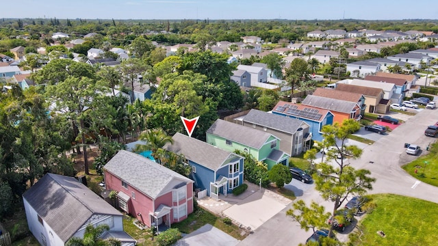 bird's eye view with a residential view