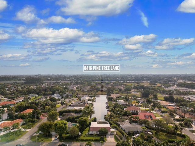 aerial view featuring a residential view