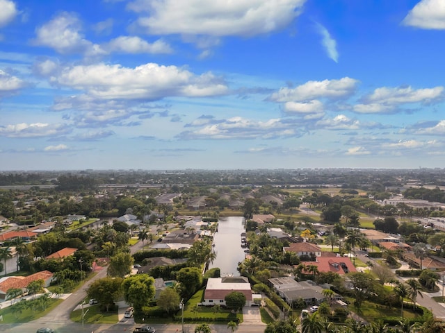 aerial view with a residential view