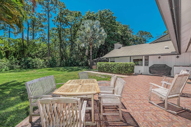 view of patio / terrace featuring outdoor dining space