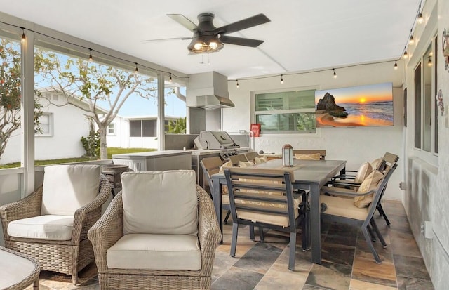 1504 SW 22nd Ave, Boynton Beach, FL 33426 - sunroom / solarium with a ceiling fan