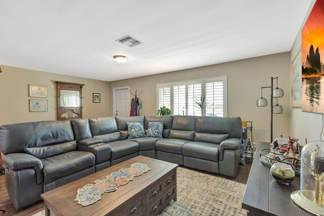 1504 SW 22nd Ave, Boynton Beach, FL 33426 - living room featuring wood finished floors and visible vents