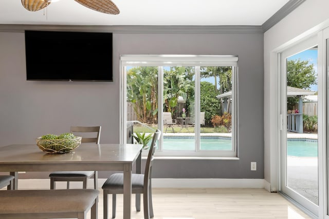 1351 SE 7th Ave, Pompano Beach, FL 33060 - dining room with baseboards and crown molding