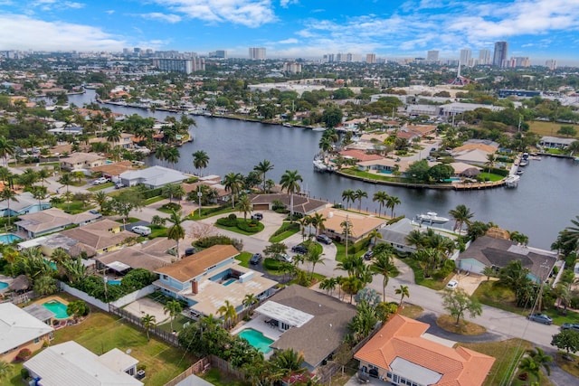 1351 SE 7th Ave, Pompano Beach, FL 33060 - aerial view of residential area featuring a view of skyline and a large body of water