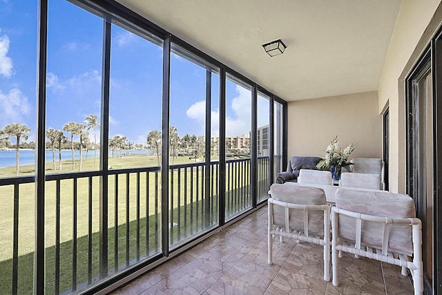 view of sunroom