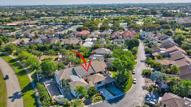 bird's eye view featuring a residential view