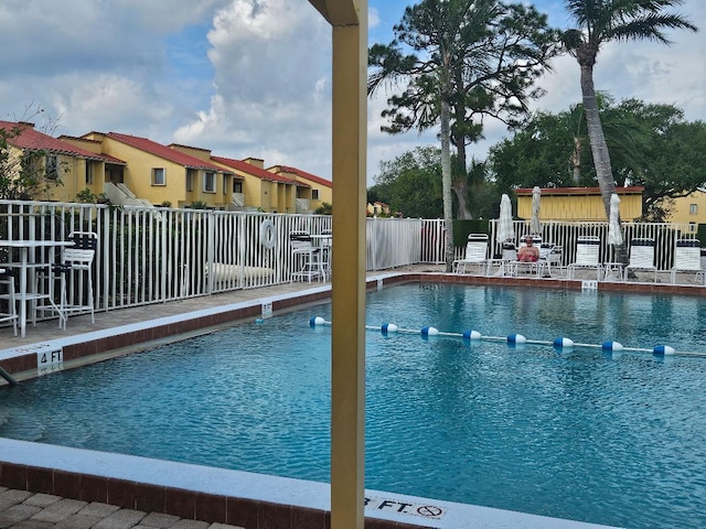 pool with fence