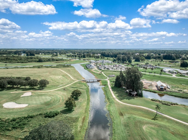 aerial view with a water view and a rural view