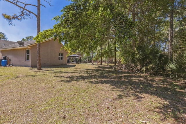 view of yard featuring a gazebo