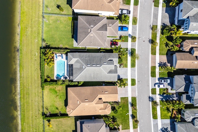 drone / aerial view featuring a residential view