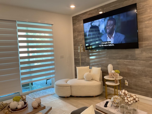 sitting room featuring wood finished floors