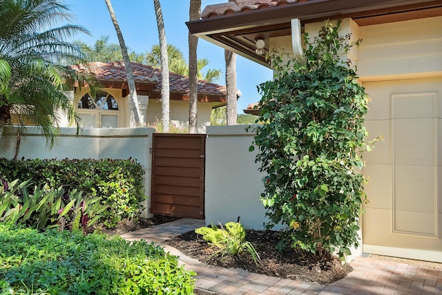 view of patio / terrace featuring a gate and fence