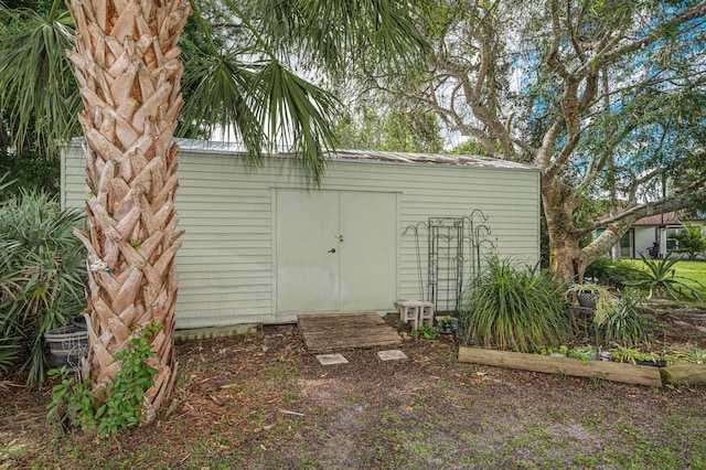 view of shed