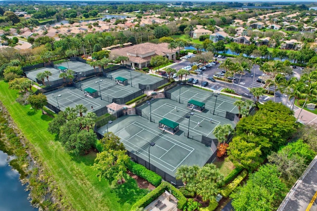 bird's eye view with a residential view