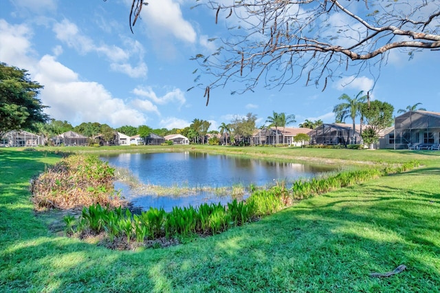 view of water feature featuring a residential view