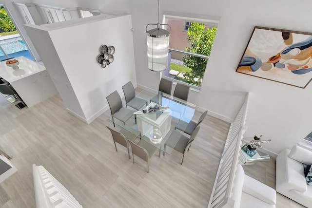 dining area with baseboards