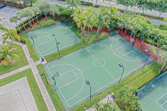 view of sport court featuring community basketball court