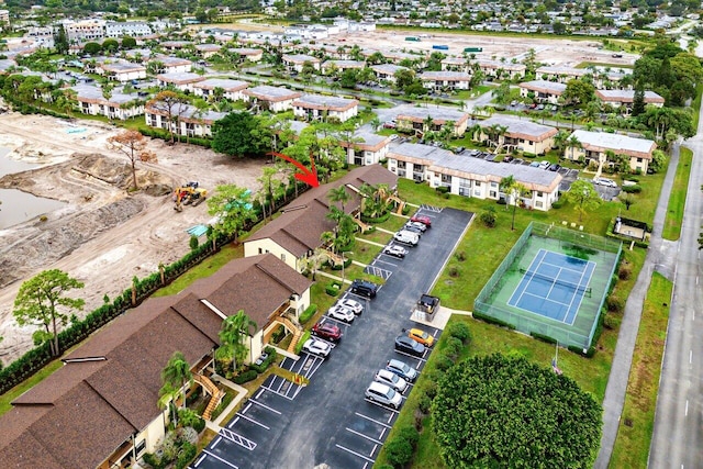 bird's eye view with a residential view