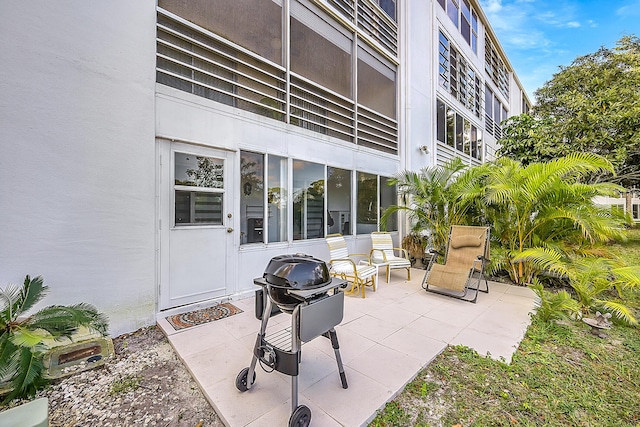 114 Greenbrier Unit C, West Palm Beach, FL 33417 - view of patio / terrace with grilling area