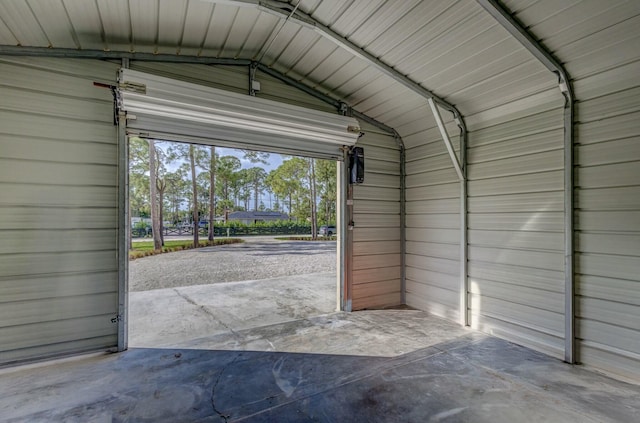 garage with a carport