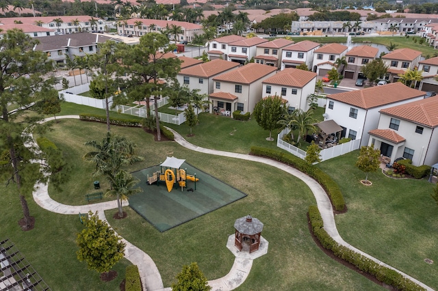 birds eye view of property featuring a residential view