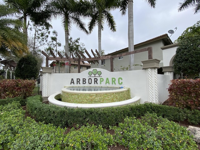 view of community sign