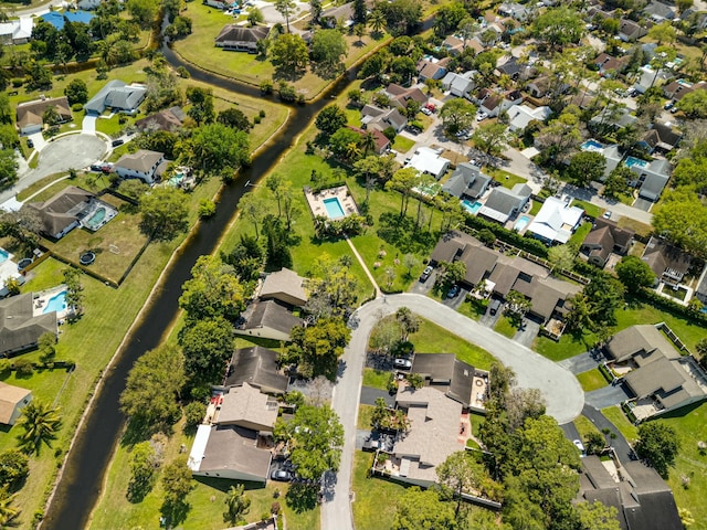 aerial view with a residential view