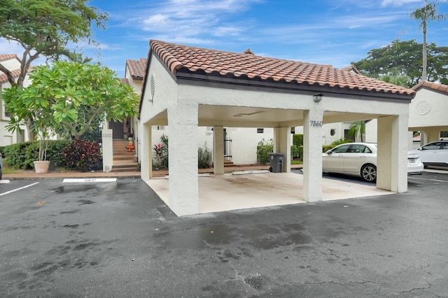 view of uncovered parking lot