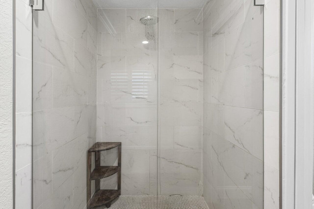 interior details with a marble finish shower