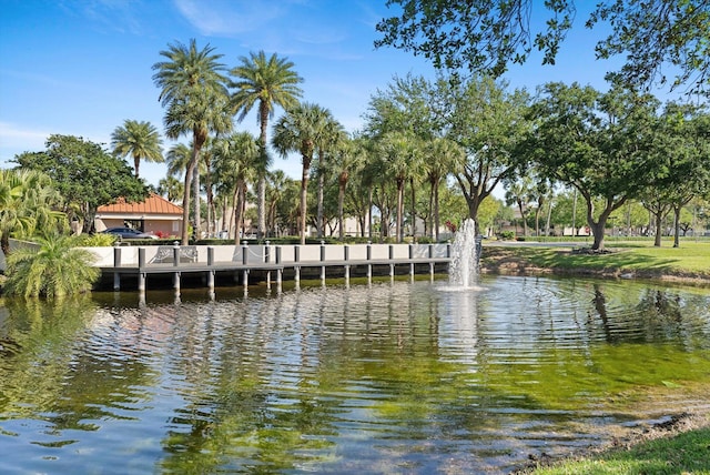 view of water feature