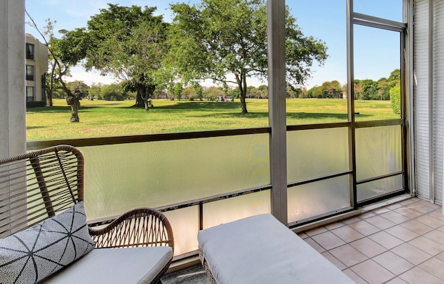 view of sunroom