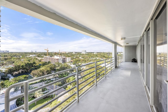 balcony featuring a city view