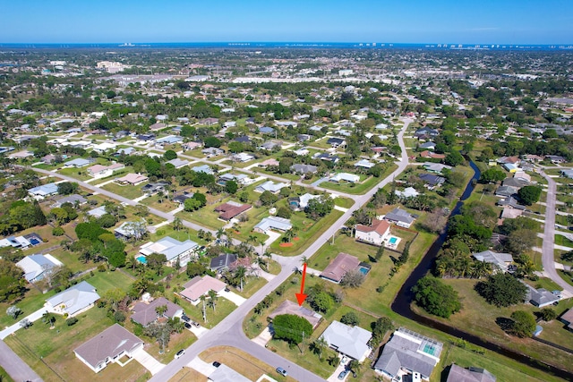 bird's eye view featuring a residential view