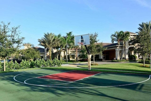 view of basketball court with community basketball court