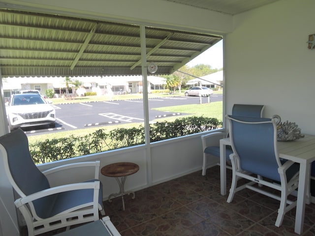 view of sunroom