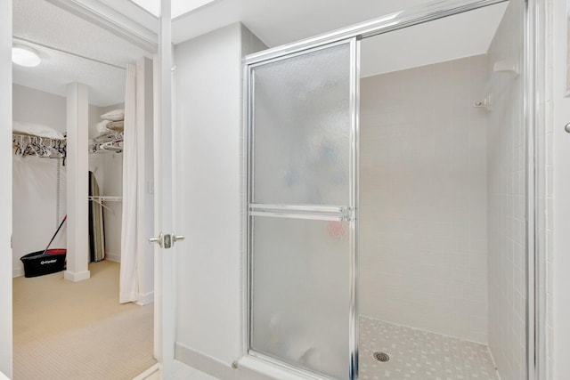168 Brackenwood Rd, Palm Beach Gardens, FL 33418 - bathroom featuring a stall shower and a walk in closet