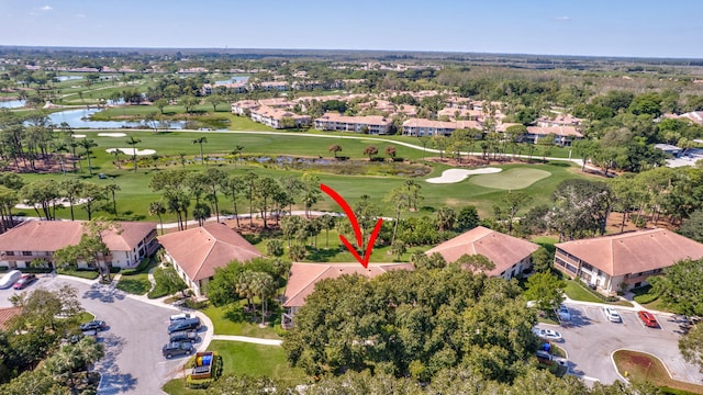 168 Brackenwood Rd, Palm Beach Gardens, FL 33418 - bird's eye view featuring a residential view, a water view, and view of golf course