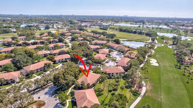 168 Brackenwood Rd, Palm Beach Gardens, FL 33418 - aerial view with a residential view, a water view, and view of golf course