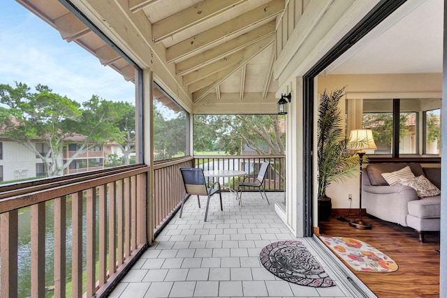 sunroom featuring plenty of natural light