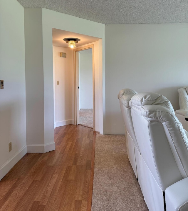 3871 Via Poinciana Unit 302, Lake Worth, FL 33467 - laundry area featuring baseboards, a textured ceiling, and light wood finished floors