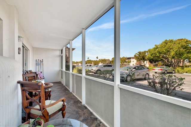 view of sunroom