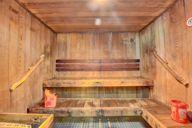 view of sauna