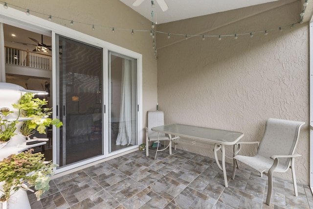 view of patio / terrace with ceiling fan