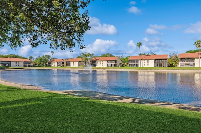 view of water feature featuring a residential view