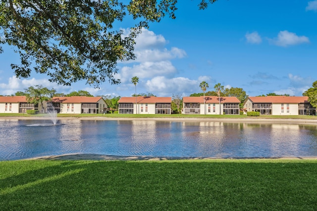 property view of water featuring a residential view